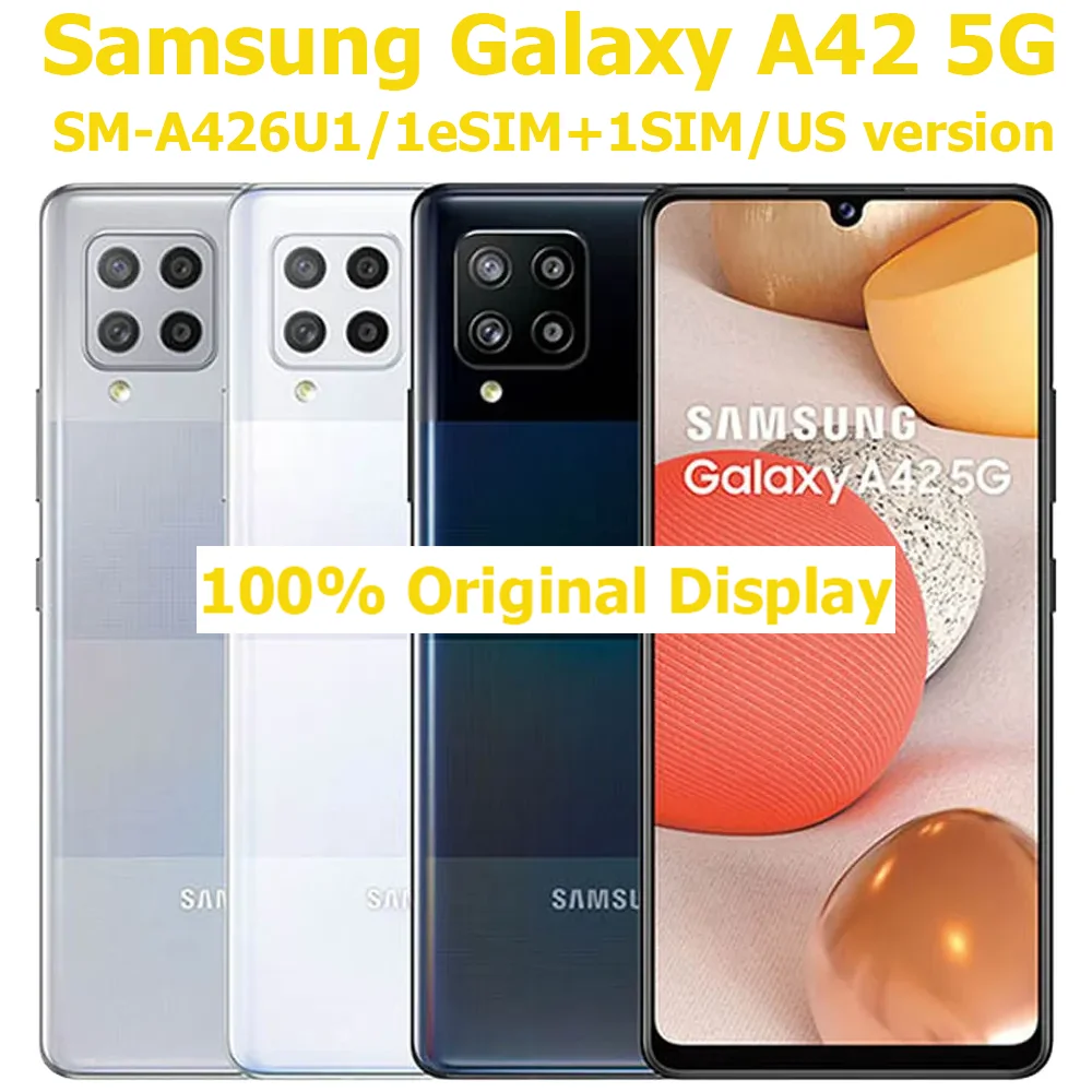 Samsung Galaxy A42 5G Android smartphone 6.6-inch AMOLED Samsung NFC 5000mAh 48MP US version original unlocked Snapdragon