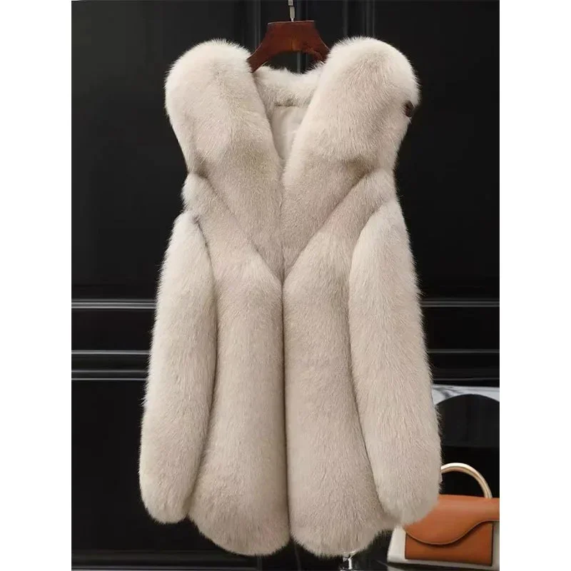 Factory Wholesale Women's New Winter Imitation Fox Fur Loose Large Size Fur Vest