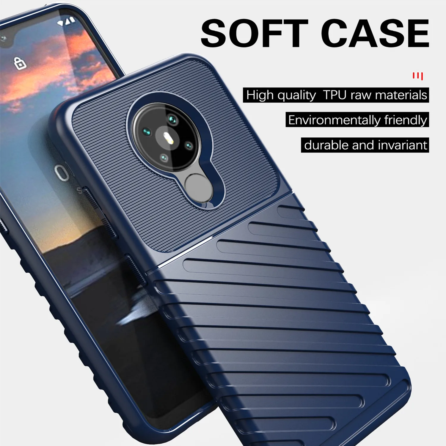 For Nokia 5.3 nokia5.3 Luxury Thunder Case Shockproof Silicone Back Cover for nokia 5.3 Fashion Mobile Shell Coque Fundas