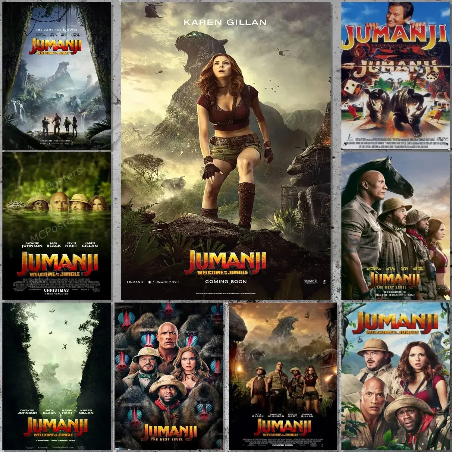 Jumanji The Video Game Poster Canvas Art Poster and Wall Art Picture Print Modern Family bedroom Decor Posters