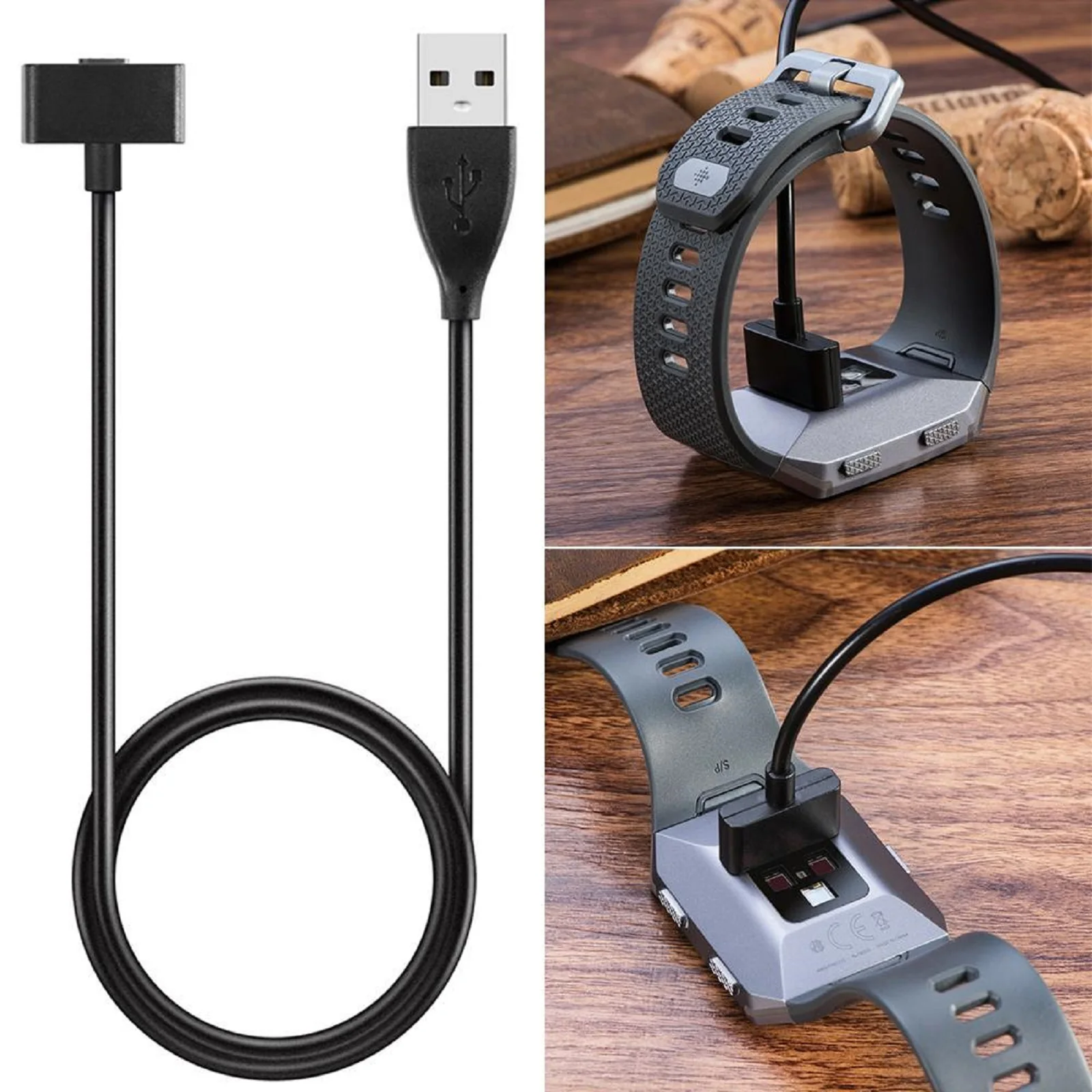 USB Charging Cable 93cm For Fitbit Ionic Smartwatch Charger Magnetic USB Cable Cord For Fitbit Ionic Watch Accessories 5V 1A