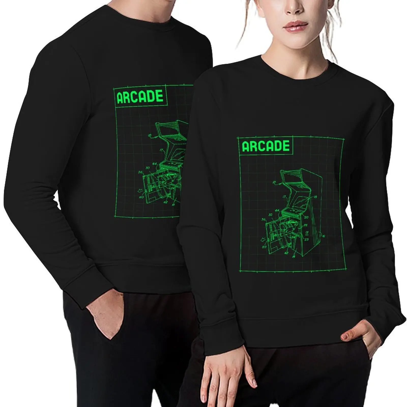 

Aracade Blueprint Gaming Pullover autumn men clothing mens clothing men's clothes autumn sweatshirt