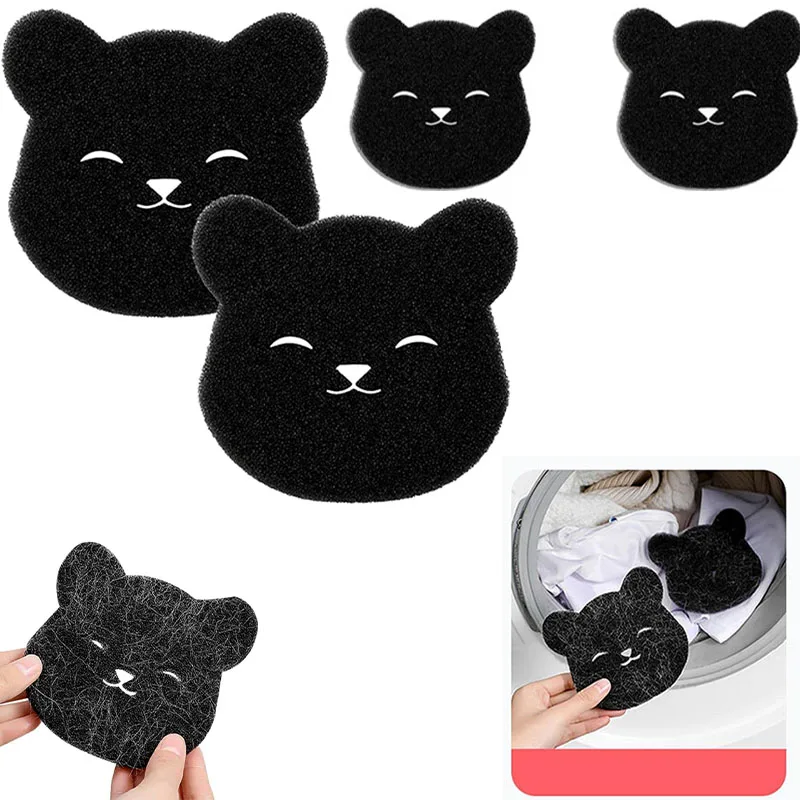 Bear Shape Sponge Cleaning Ball Washing Machine Laundry Ball Pet Hair Remover Reusable Clothes Sofa Cat Dog Hair Cleaning Sponge