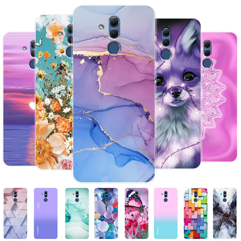 For Huawei Mate 20 Lite Case Cover Chic Girl Marble Silicone Clear Phone Case on Mate 20 Lite Protective Bumper For Mate20 Lite