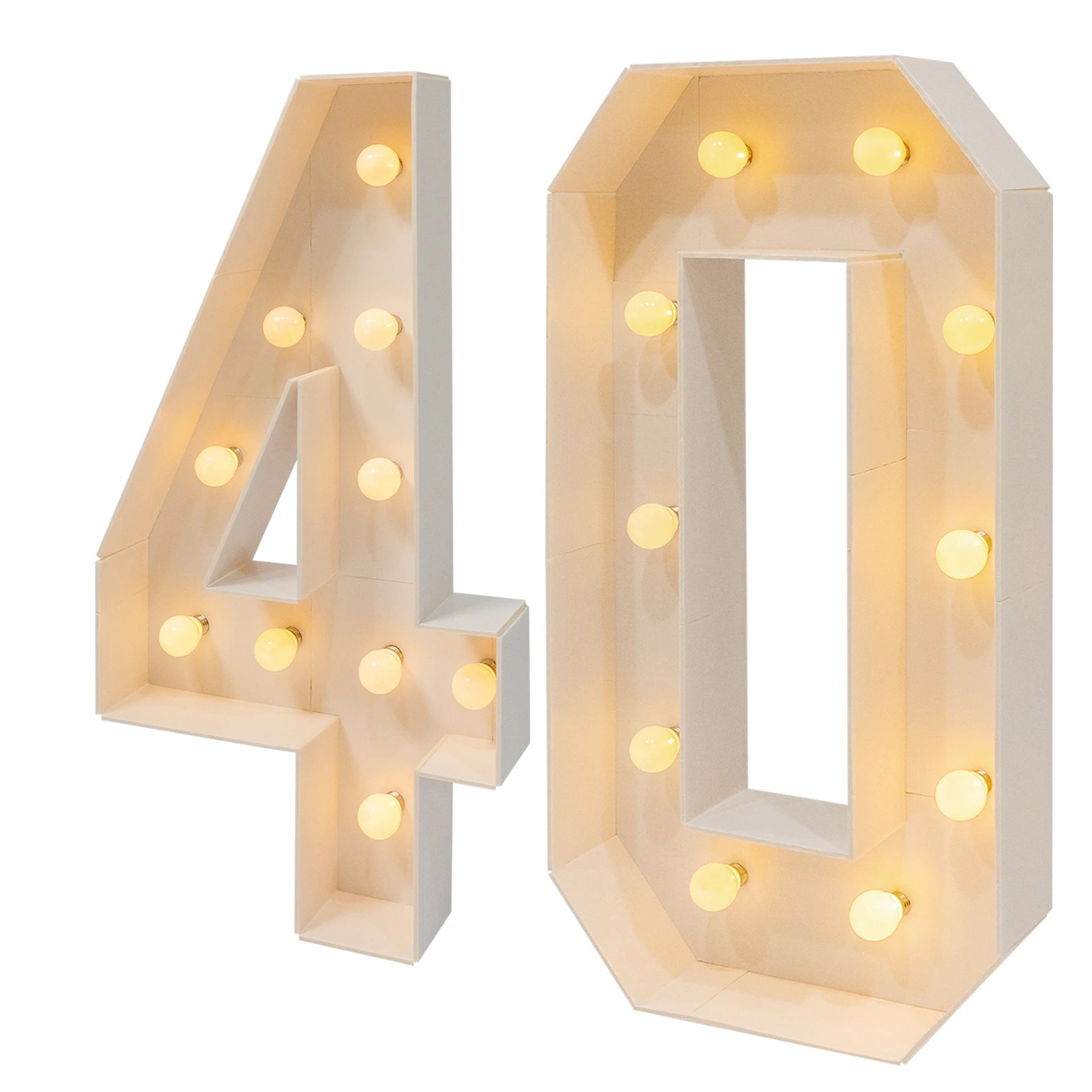 

30/40/50 Light Up Numbers 30th/40th/50th Birthday Party Decoration