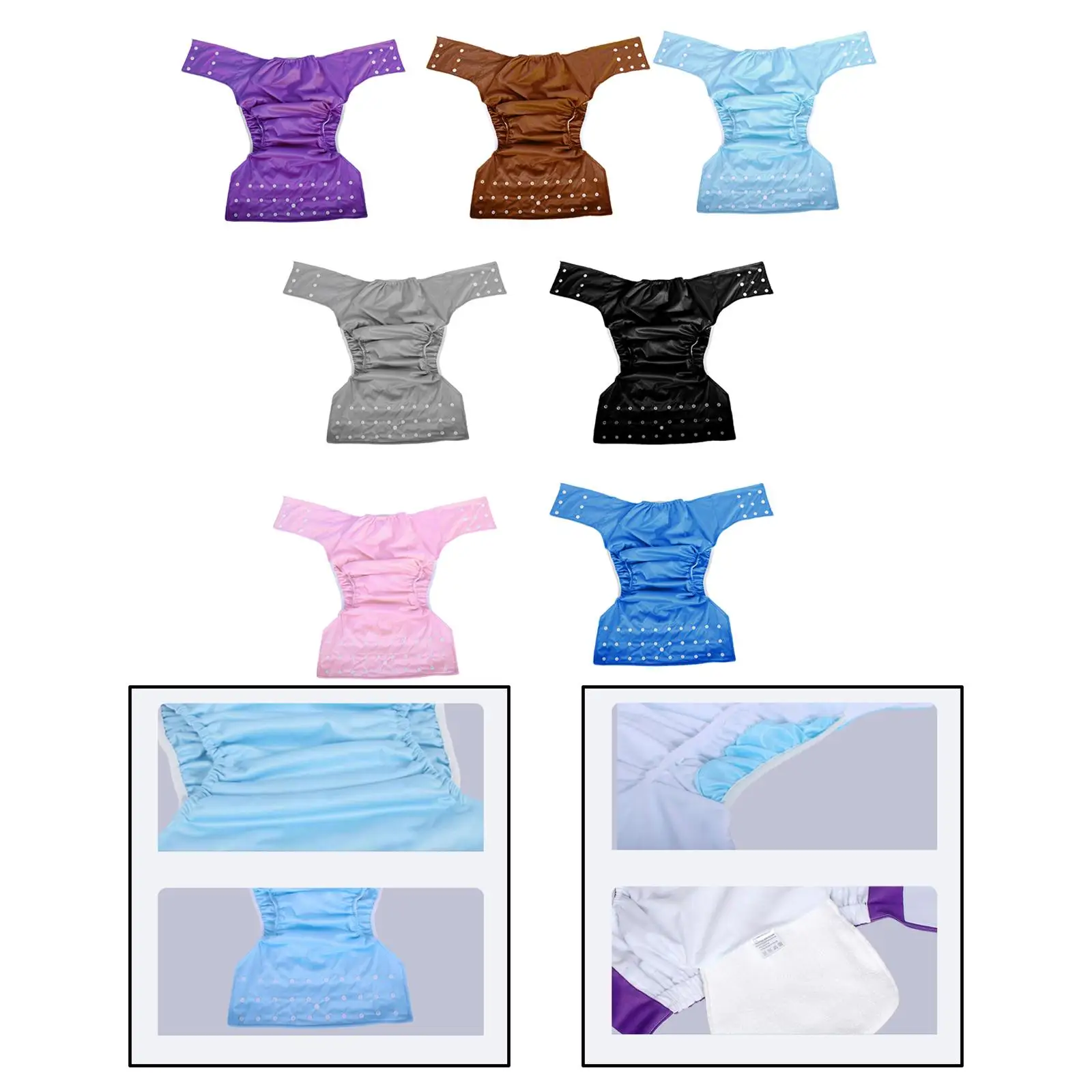 

Large Adult Cloth Diaper Large Absorbency Adjustable Incontinence Pants Patients for Bariatric Men Women Waist: 2.5-3.2ft