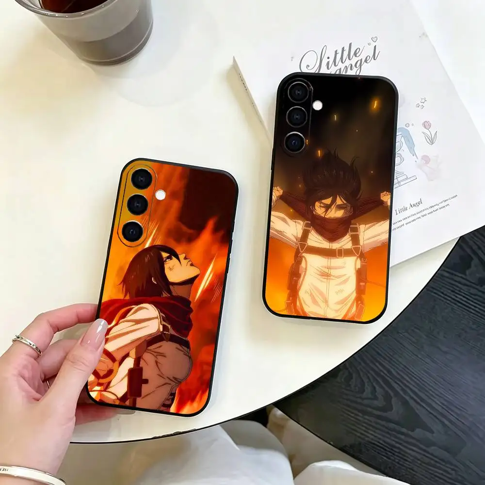 Mikasa Ackerman A-Attack on Titan gift Phone Case For Samsung Galaxy A73,A72,A71,A70,A53,A52,A51,Others Soft Black Cover