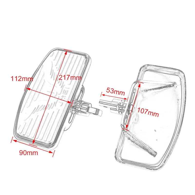 Universal Adjustable Motorcycle Front & Rear Passenger Floorboard Mount Foot Pegs Footrests