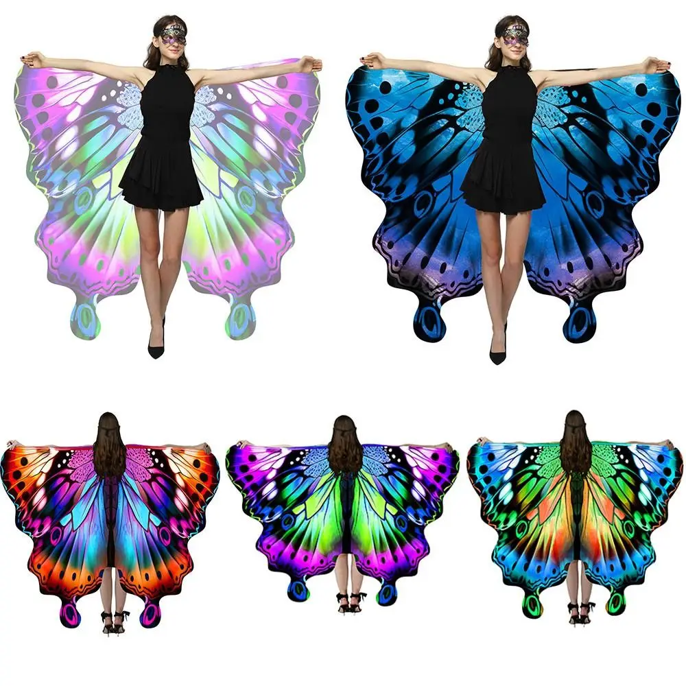 New Party Accessories Butterfly Shawl Cape Party Favor Gift Props Faire Butterfly Wings Cosplay Fairy Wings Cloak Adult