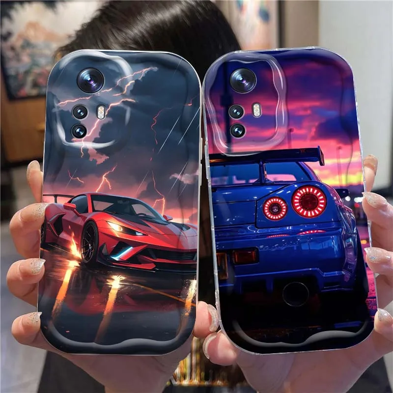 

Cool Car Art Popular Luxury Phone Case For Xiaomi Mi 11 12 12T 14 15 Lite Ultra Poco F4 X3 X5 X6 X4 X7 M6 F6 Pro 5G Wave Oil