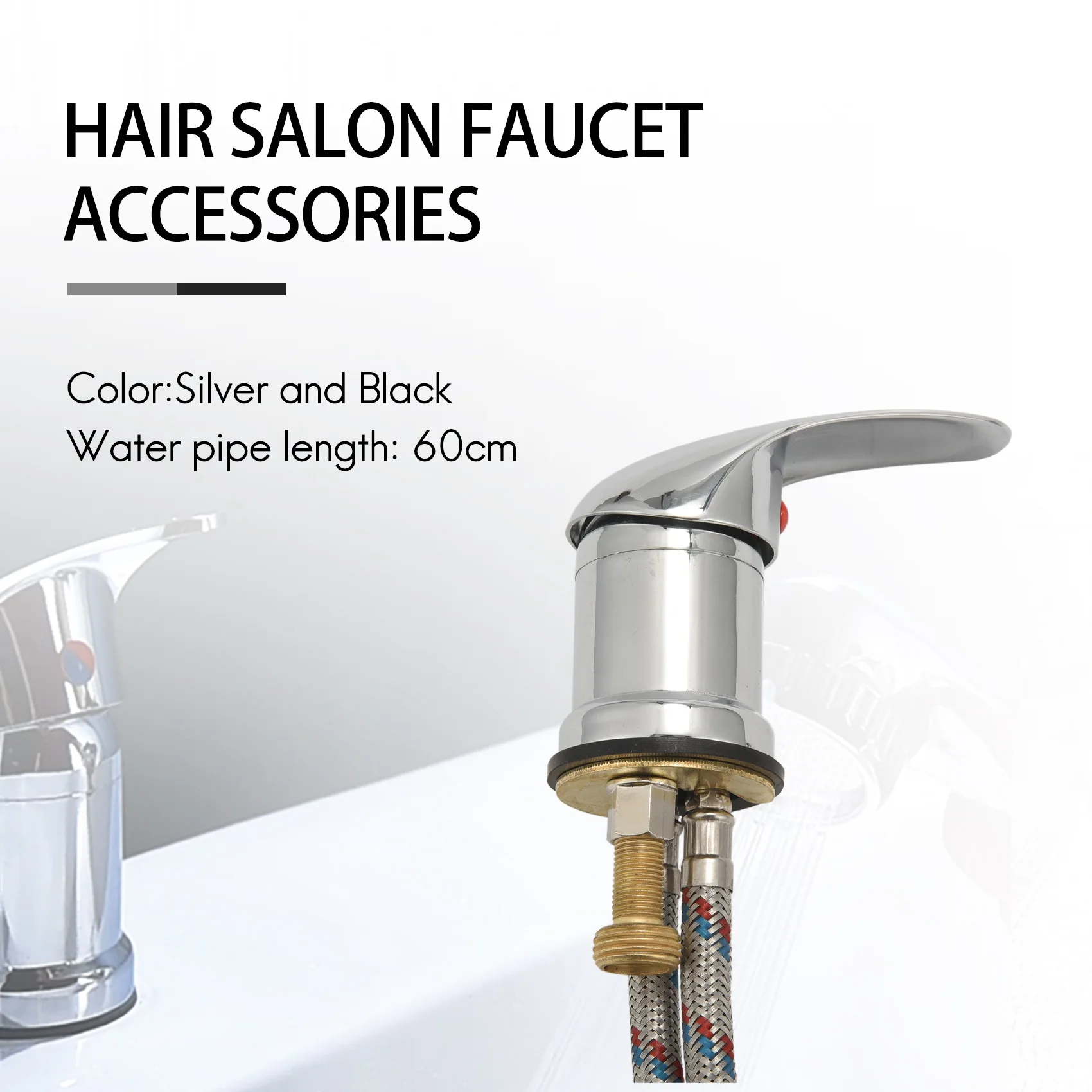 1Set Shampoo Bed Chair Faucet + Shower Head With Hose Salon Bath Bowl Sink Faucet Stainless Steel Basin Faucet-VVBC