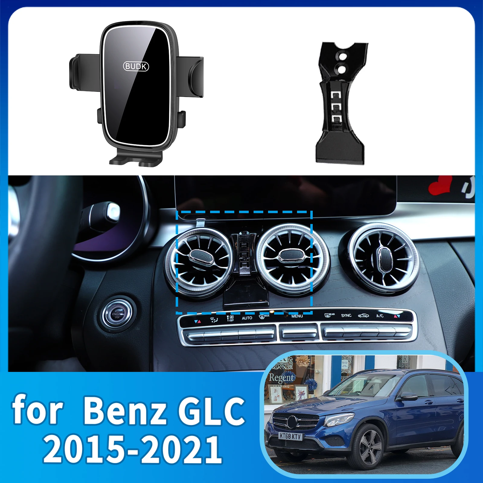 

Car Mobile Phone Holder Accessories for Benz GLC X253 C253 2015 2016 2017 2018 2019 2020 2021 GPS Bracket Navigation Stand Auto