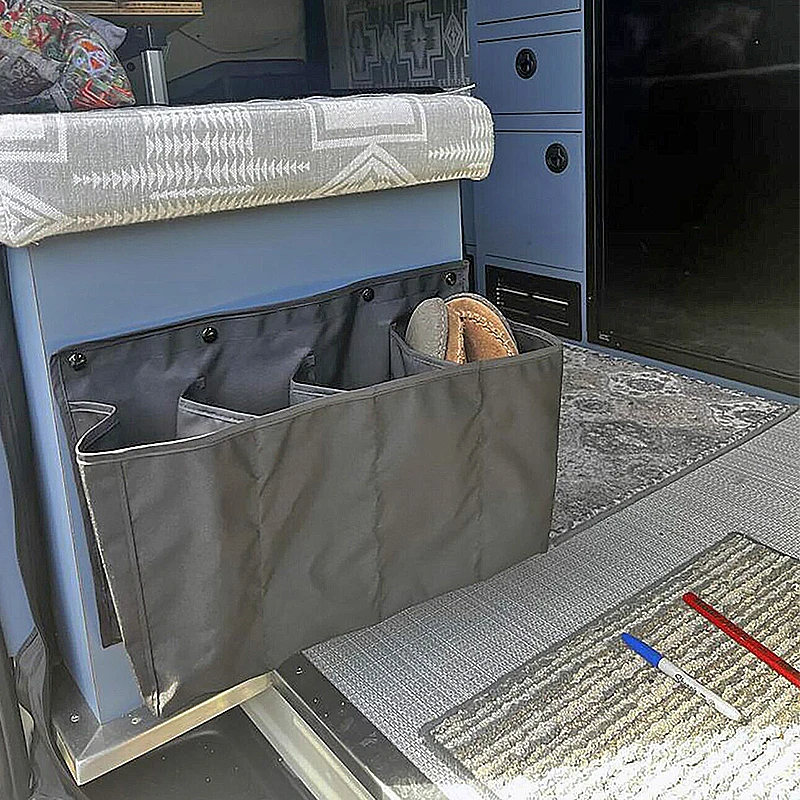 Sac de rangement pour chaussures de camping-car de 10 pouces à 4 poches, support mural multi-poches pour camping-car, solution de rangement pour caravane et camping-car