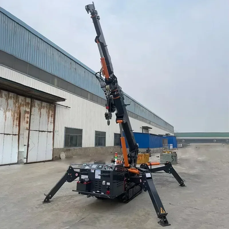 Hot Sale 2t 3t 5t Mini Crawler Crane Track Crane Hydraulic Crawler Telescopic Boom Spider Crane For Sale Brazil