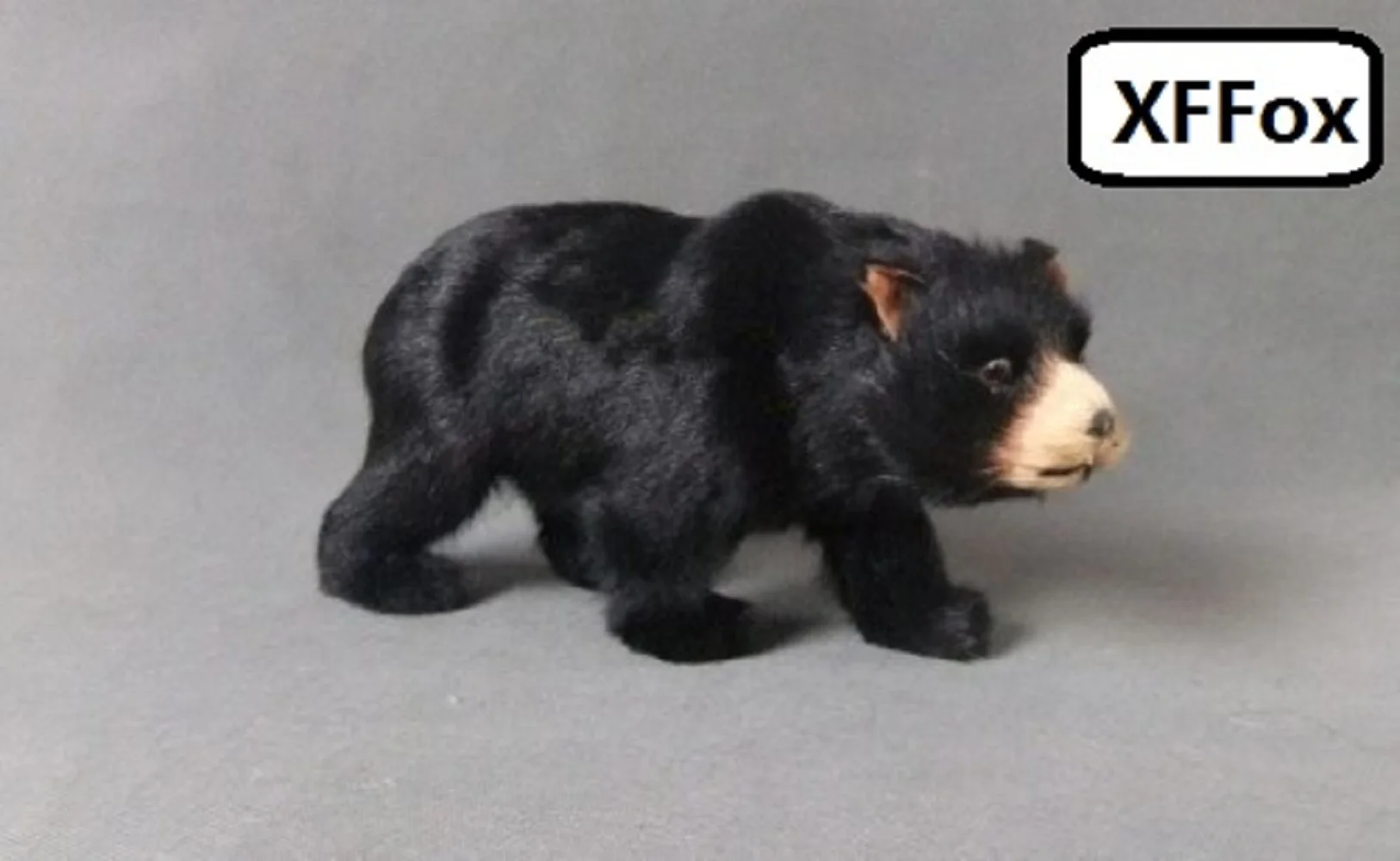 

new simulation bear model polyethylene&furs reallife black bear gift about 24x12cm xf2170