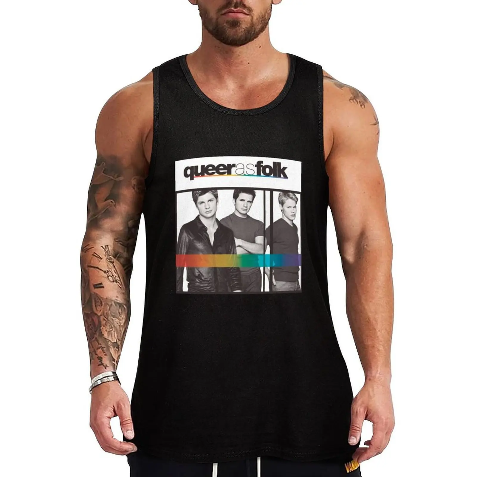 Camiseta sin mangas clásica con estampado de Queer as Folk S2, camiseta sin mangas esencial, camiseta interior informal de algodón sin mangas