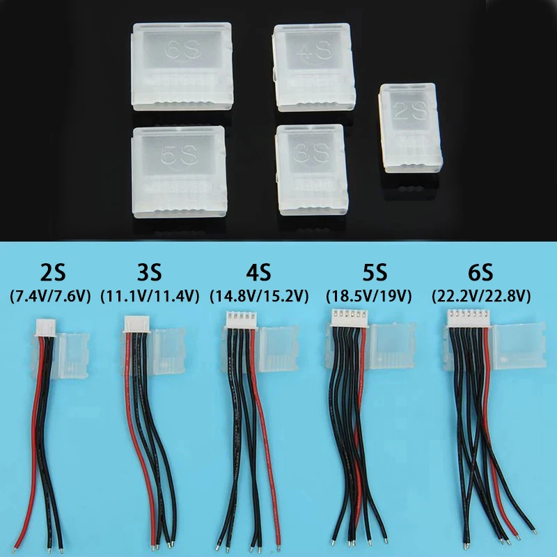 10/20pcs/lot 2S 3S 4S 5S 6S JST-XH Balanced Head Protection Balance Plug Savers AB Clip for Rc Lipo Battery image 5