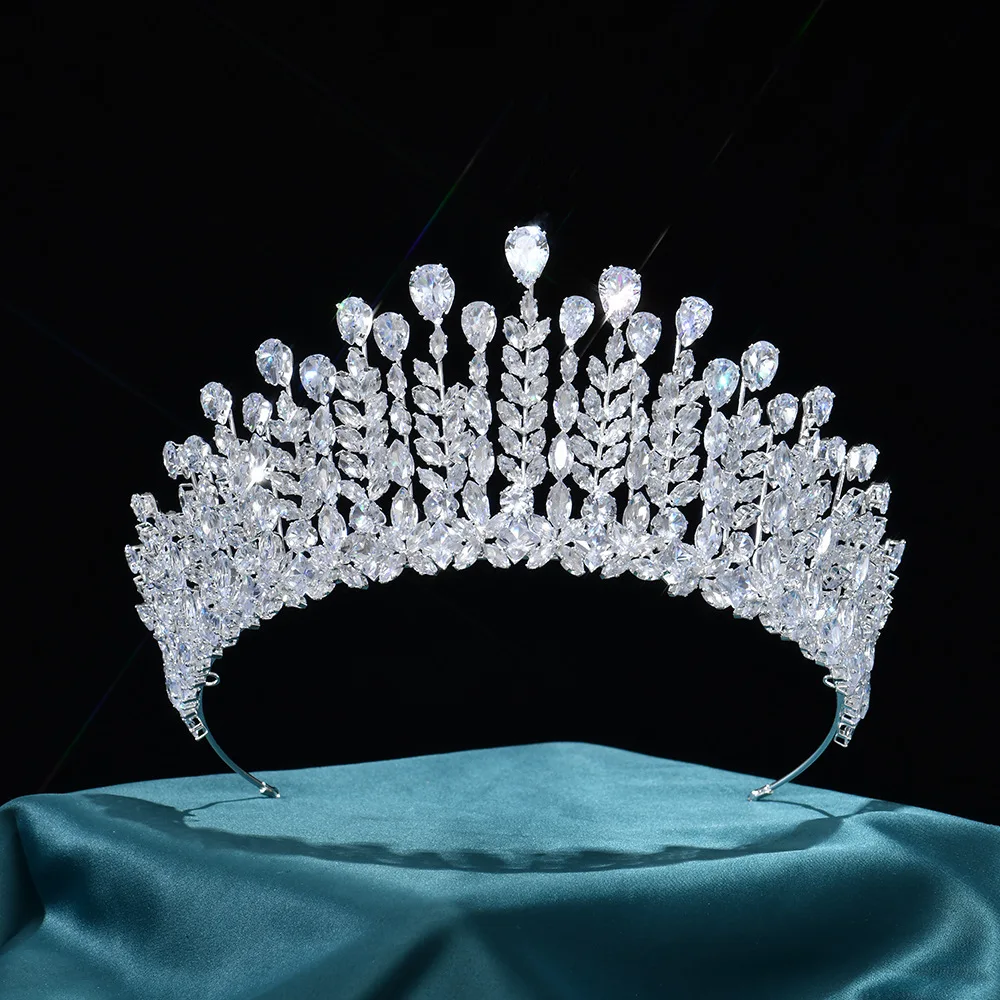 Princess Bride Crowns For Wedding Luxury Big Bridal Tiaras Crowns For Women Quinceanara Crowns Party Prom Hair Jewelry Headdress