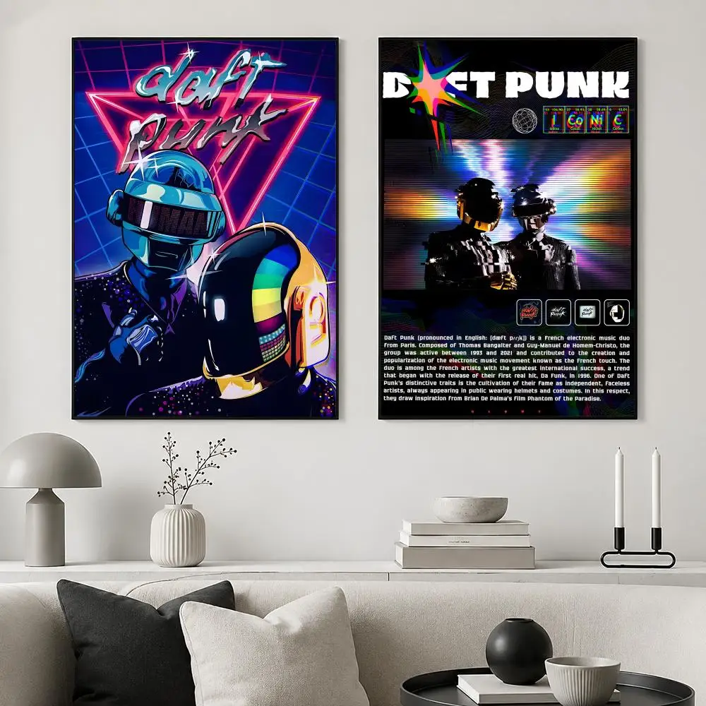 D-Daft Punk Poster Bedroom and living room posters, canvas paintings, wall art, home decoration