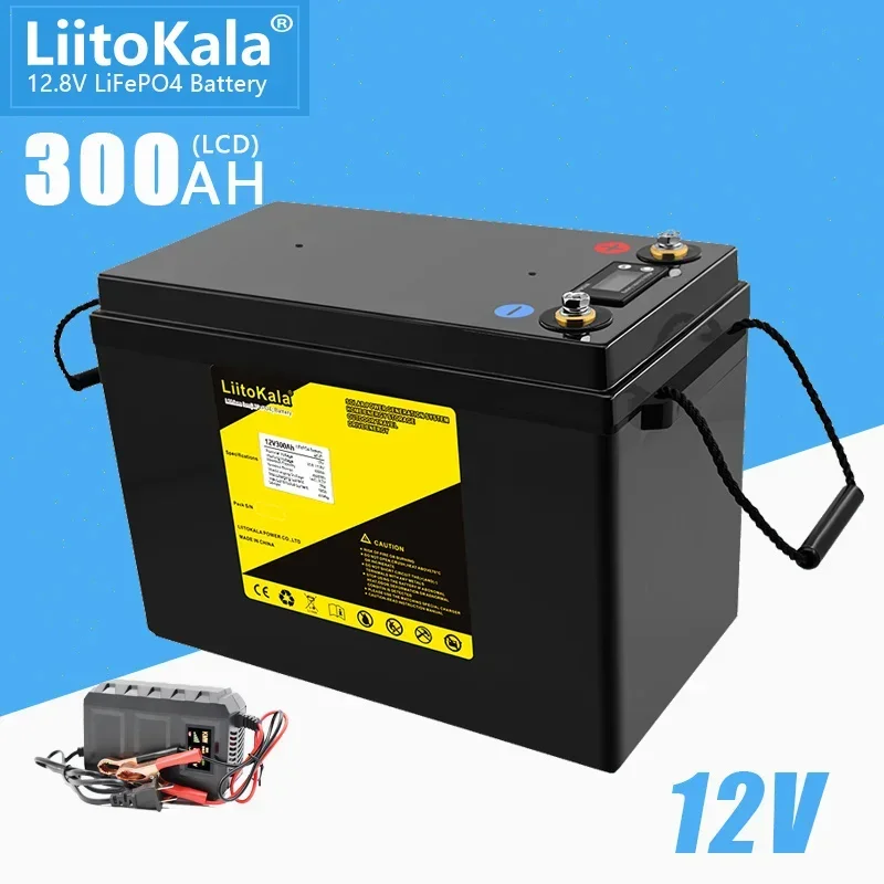 

12V 300Ah LiFePO4 Battery BMS Lithium Power Batteries 4000 Cycles For 12.8V RV Campers Golf Cart Off-Road Off-grid Solar Wind