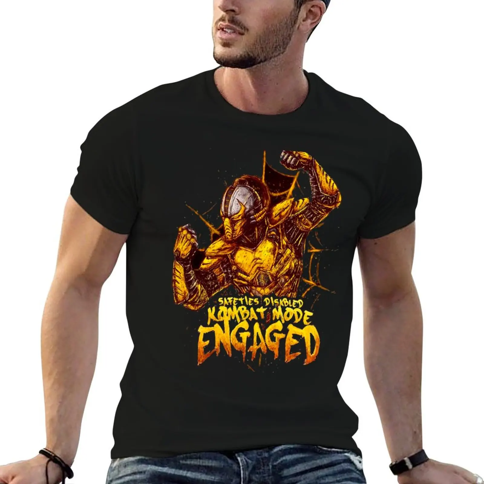 Mortal Kombat Cyrax Kombat Mode T-Shirt t shirts for man cotton funny t shirts for man slim fit t shirt man luxury T-shirt