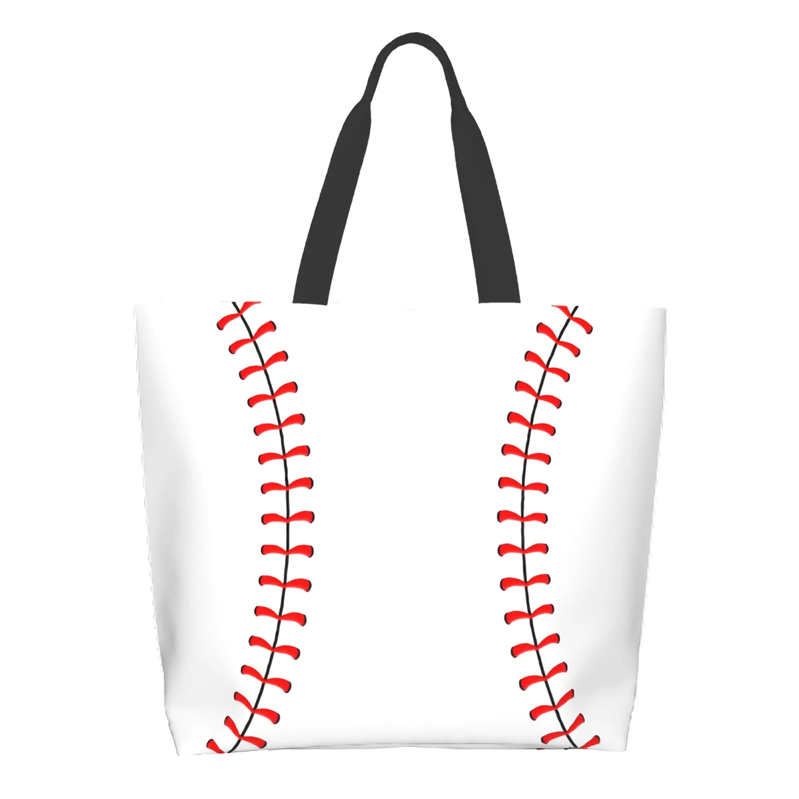 Baseball Extra Large Grocery Bag Reusable Tote Bag Shopping Travel Storage Tote Lightweight Washable Shoulder Bags Handbag