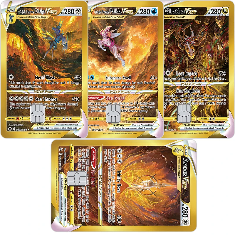 

Наклейки для карт PTCG: Аниме-серия «Гиратина и Дайлга» (английская версия), самоклеящаяся, креативная, матовая пленка для дебетовых и кредитных карт