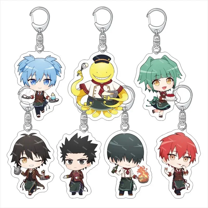 Assassination Classroom Korosensei Q Version Acrylic Keychain – Fun Anime Bag Charm Pendant, Creative Popular Gift for Fans