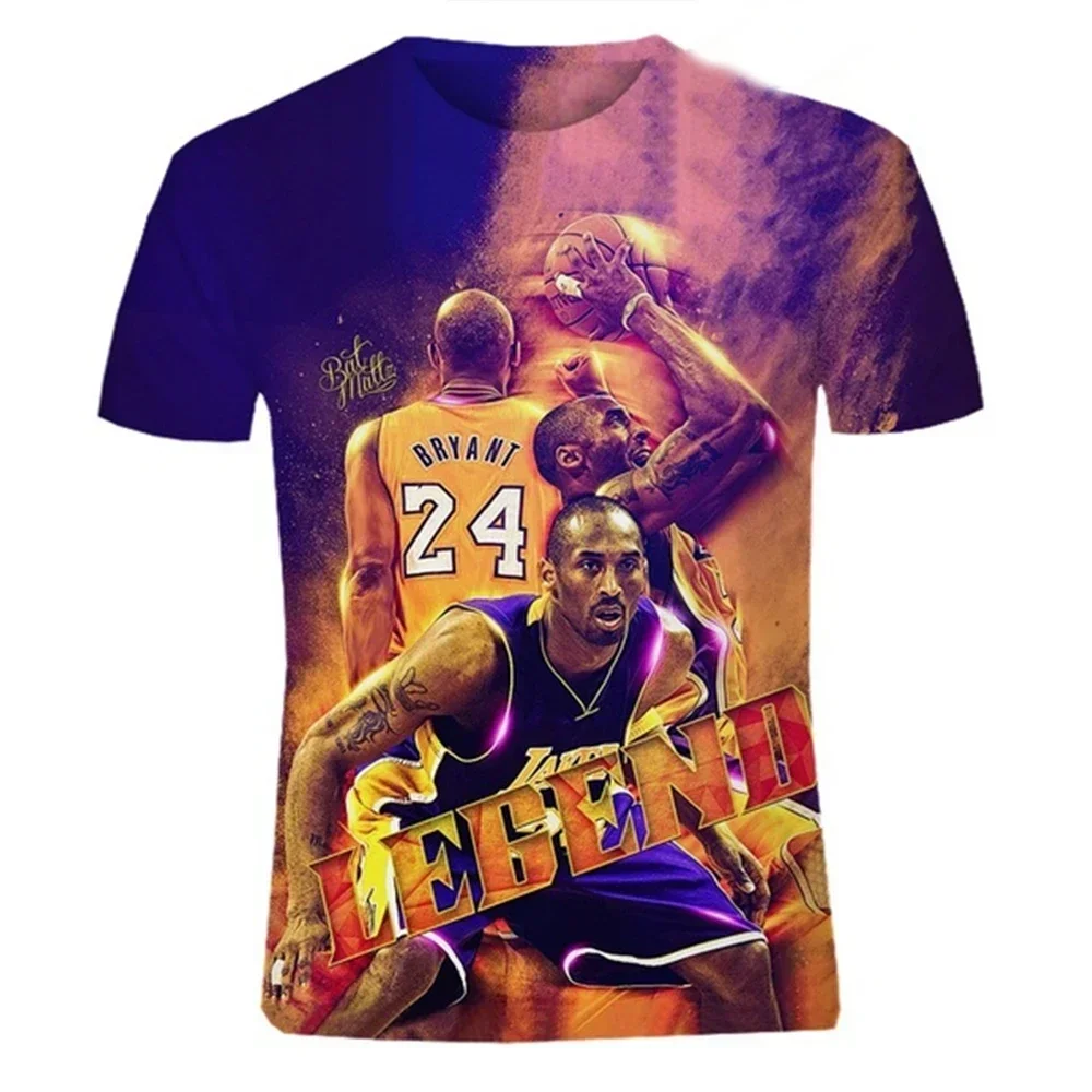 Summer fashion hot selling commemorative Kobe Bryant 3D printed casual fashion short sleeved shirt