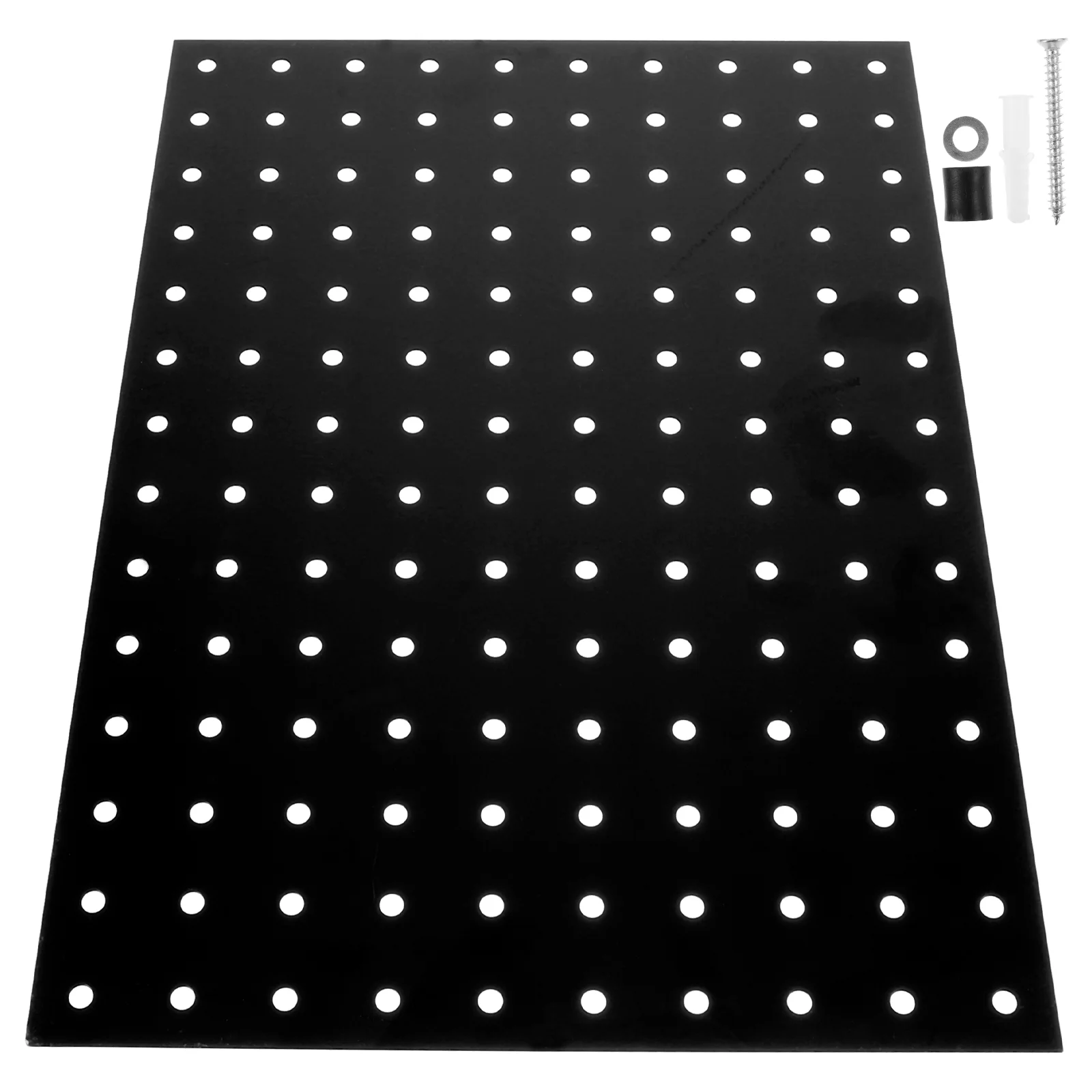 Pegboard Wall Panel Metal Perforated Tool Storage Perfboard Garage Organizer Black