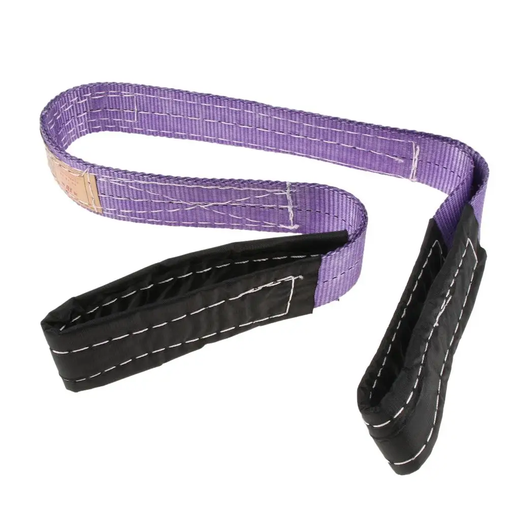 Heavy Duty Tow Strap Polyester Tow Rope 1 Ton Lifting Sling Rescue Pulley Cable for Car SUV Trailer Recovery