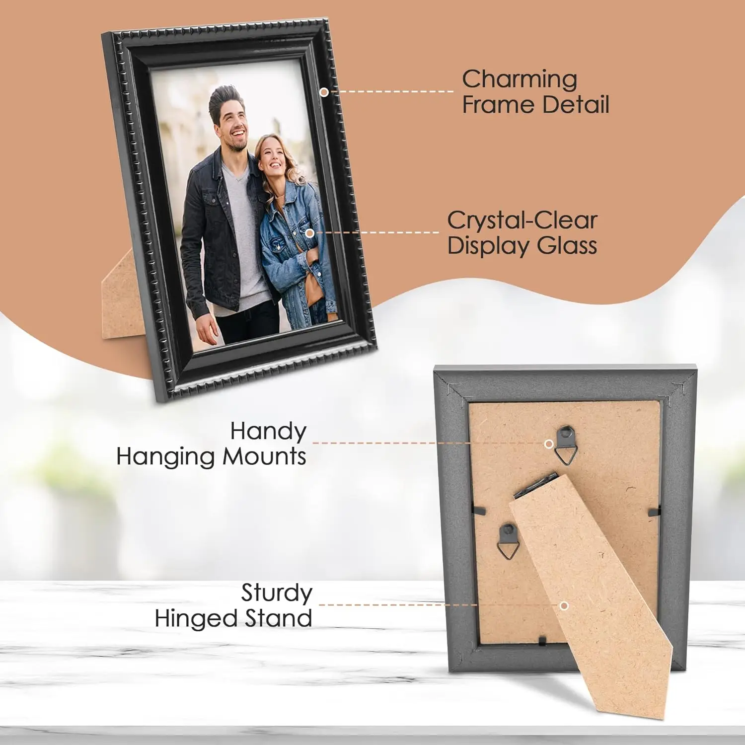 4x6 Picture Frames Set 12 Pack White Black Multi Photo Kit Gallery Wall Décor Tabletop Display Frame Hanging Mount For Desk