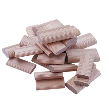 10mm Domino wood dowel connectors 100pcs, beech wood plugs, wood furniture insert connectors