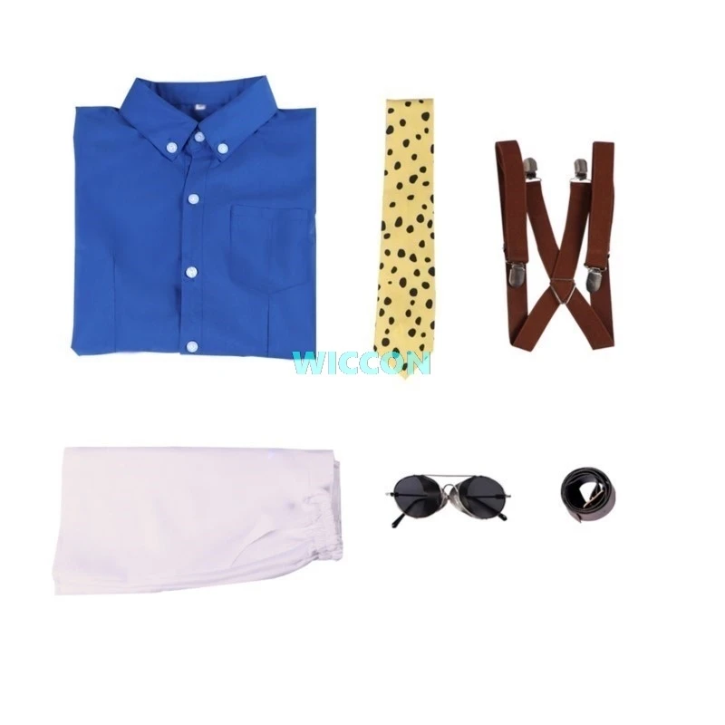 Nanami Kento Costume Cosplay Women's Shirt Slim Fit Skirt with Tie Suspender Glasses Wig Cosplay Prop Wood Ninja Knife Halloween view 4