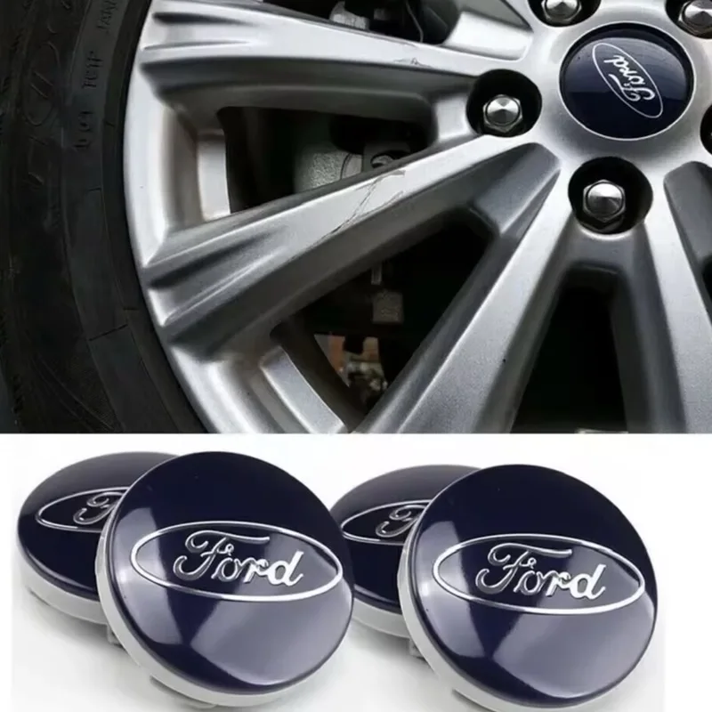 4 قطعة 54 مللي متر سيارة عجلة هوب قبعات السيارات الإطارات الأصلية Hubcaps يغطي الديكور لفورد فوكس فييستا مونديو Ecosport غالاكسي إقليم