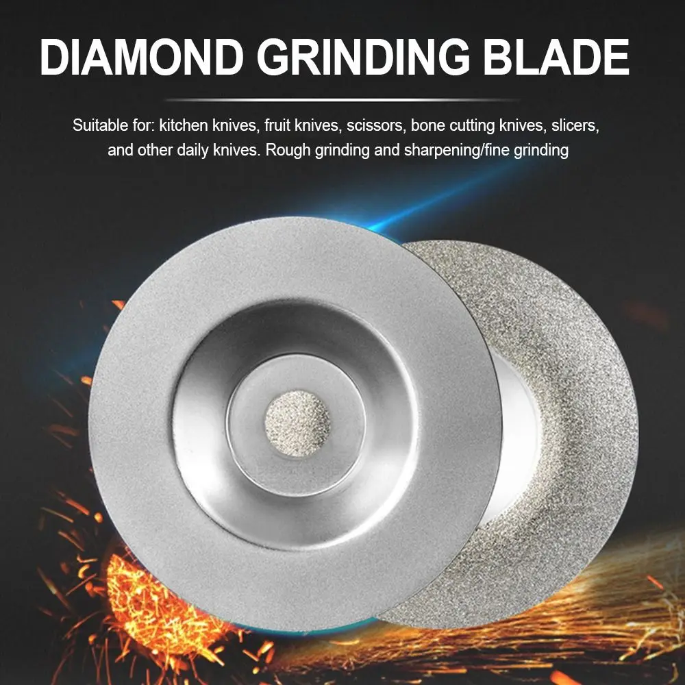 Diamond Grinding Wheel Sharpening Disc Bowl Shaped Grinding Discs Durable Abrasive Disc Alternate Tooth Polishing Glass Ceramics