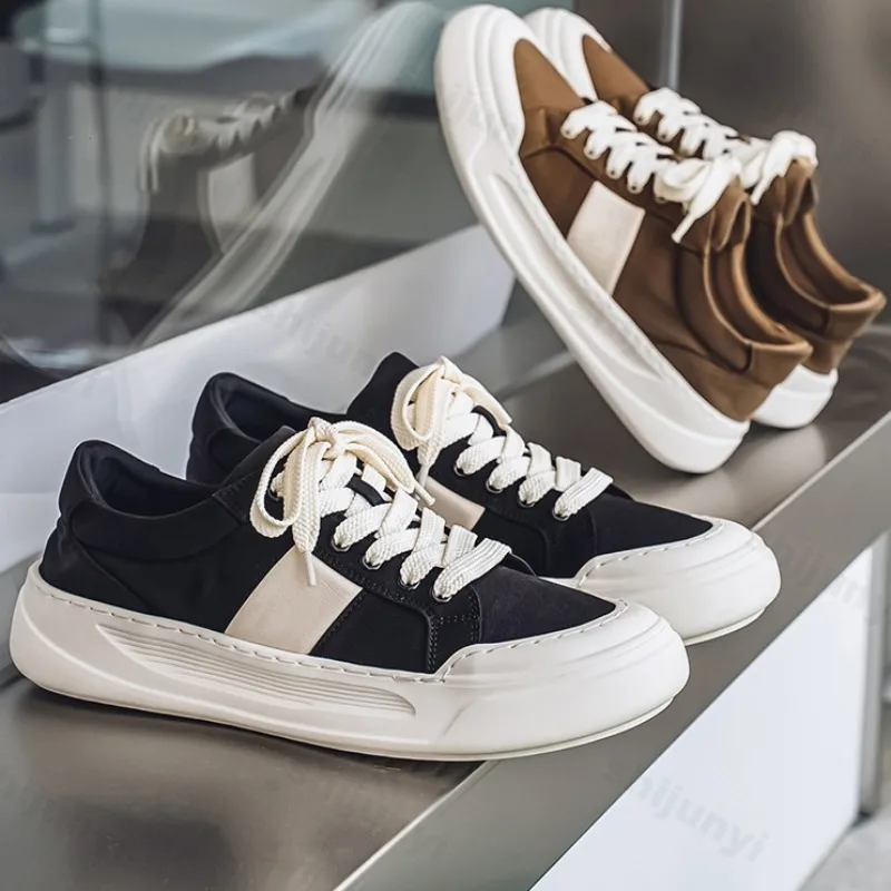 Men's 2025 Spring New Fashion Trend Casual Shoes Mesh Breathable Thick Soled Shoes Sports Comfortable Non slip Chunky sneakers