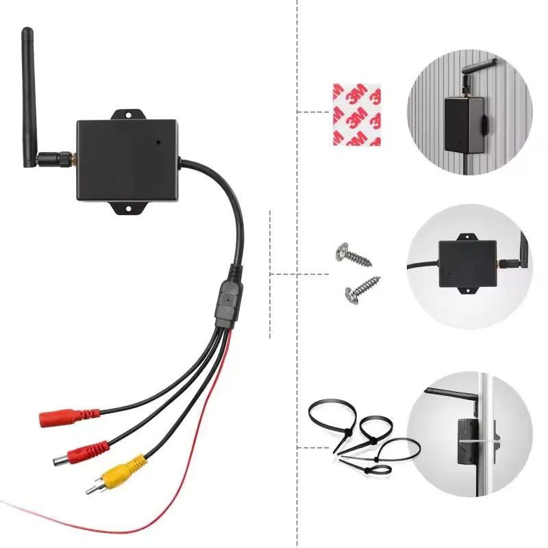 WiFi Wireless Transmitter Module Car Backup Camera AV Video Rear View Kits Black