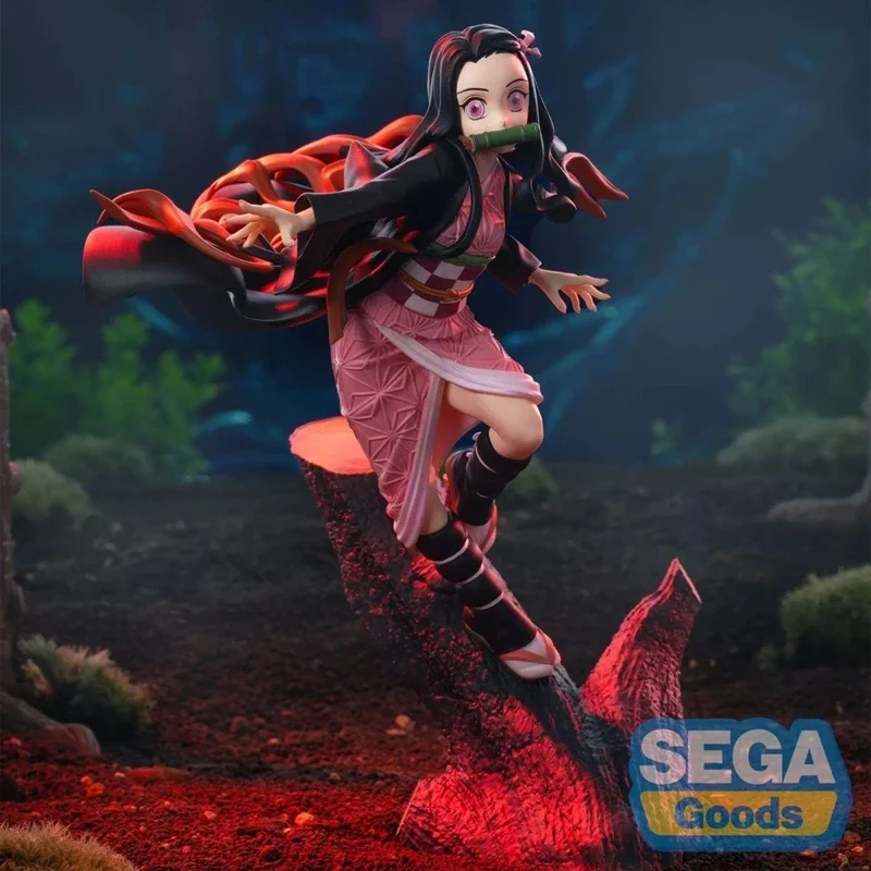 18cm SEGA Original Demon Slayer XROSS LINK Kamado Tanjirou Nezuko Anime Action Figures Collectible Model Toys Gift for Kids Fans