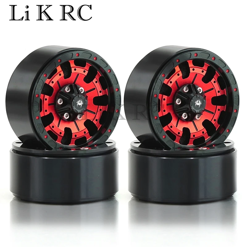 

4pcs Metal 1.9" Beadlock Wheel Rim Wheel Hub for 1/10 RC Crawler Car Axial SCX10 Traxxas TRX4 RC4WD D90 Redcat Gen8 VS4-10