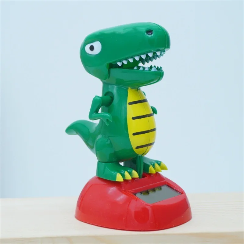 Juguete Solar de Tiranosaurio Rex, juguete creativo, divertido, columpio automático, adornos de escritorio de oficina, juguetes de dinosaurio con cabeza oscilante