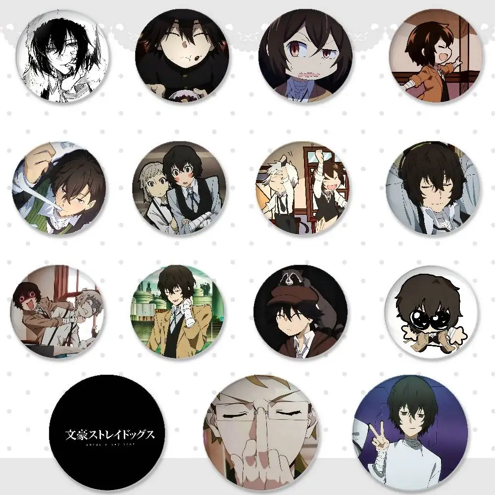 Anime B-Bungo Stray-Dogs-S Cute Badges Tinplate Soft Button Pin Brooch Metal Badge Custom Jewelry Accessories Hat Bag Lapel