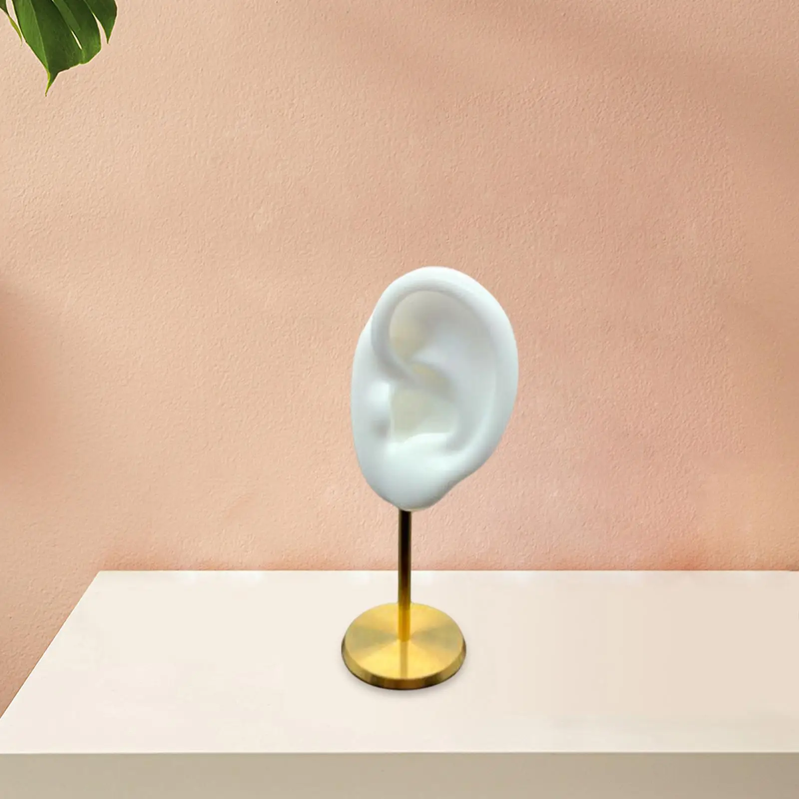 Silicone Metal Ear Shaped Earring Holder Tabletop Display Stand for Jewelry Accessories and Photography