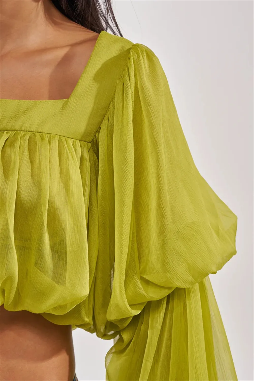 Square Neck Flowy Tunic Blouse Batwing Long Ruffle Maxi Cape Sleeve Loose Chiffon Blouse Women Boho Casual Elegant Flowy Shirt