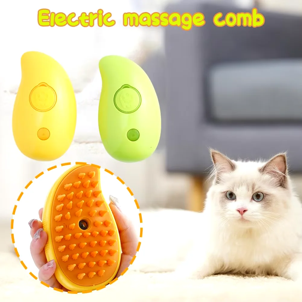 

Cat Steam Brush Electric Spray Water Spray Kitten Pet Comb Soft Silicone Depilation Cats Bath Hair Brush Grooming Supplies