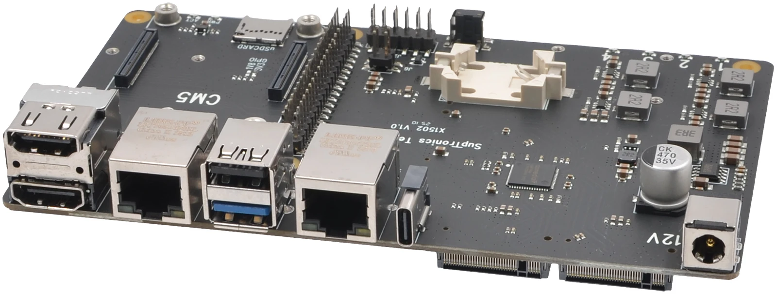 Placa Raspberry Pi CM5 IO NAS 4xNVMe Ethernet dupla X1502