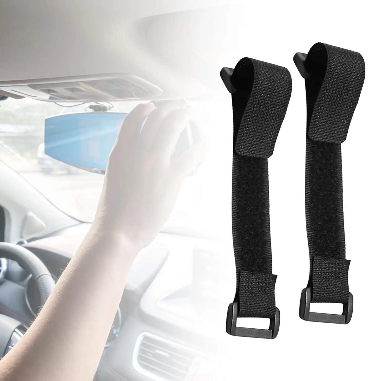Adjustable Car Rearview Mirror Fixed Strap Durable Band for Dashcam Recorder Anti Vibration Mounting Accessory