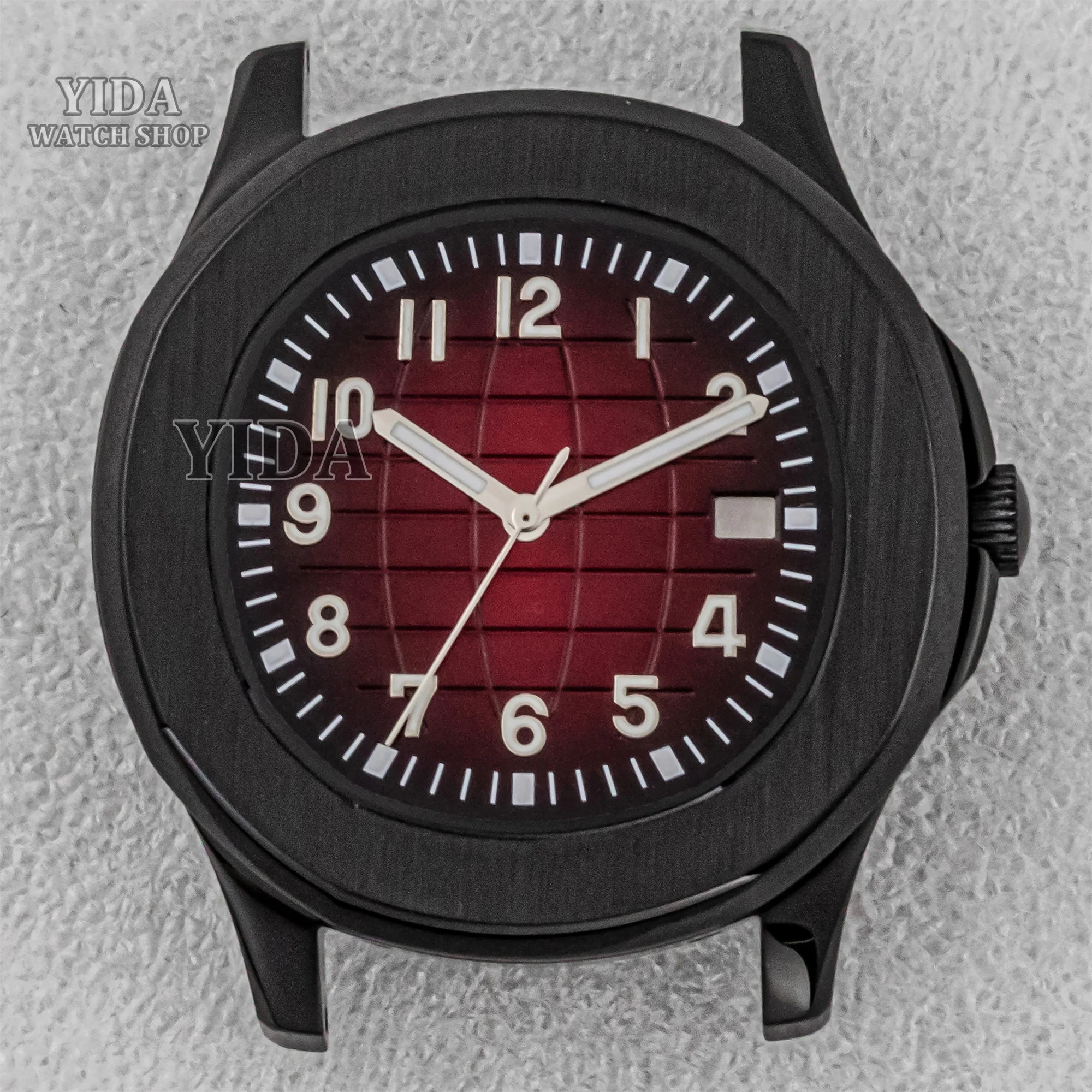 42mm NH35 Watch Case 32mm Dial Green Luminous Pointers Sapphire Glass 10ATM Waterproof For AQUANAUT Nautilus NH36 Movement Mod