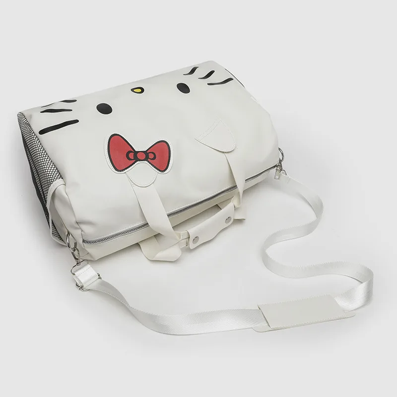 Hello Kitty Torba materiałowa o dużej pojemności, ręczna torba na siłownię Anime, torba podróżna Crossbody, wszechstronna torba na ramię i Crossbody