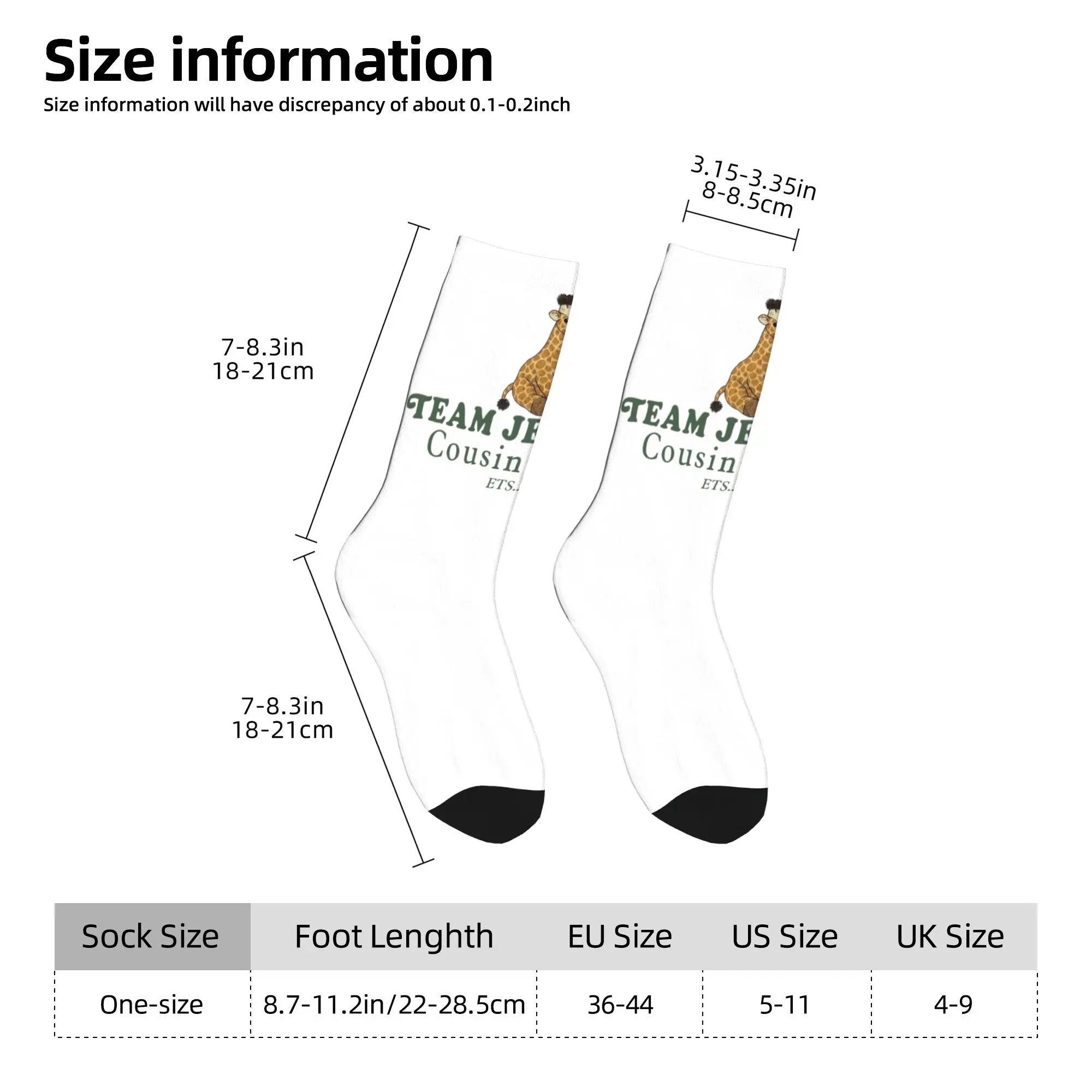 Harajuku Team Jeremiah Cousins Beach Est. جوارب رياضية لعام 2009، جوارب طويلة من البوليستر جميلة للصيف للنساء والرجال